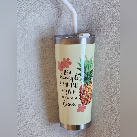 PURE Other - "Be A Pineapple" 22 oz tumbler with a straw from Cracker Barrel. 